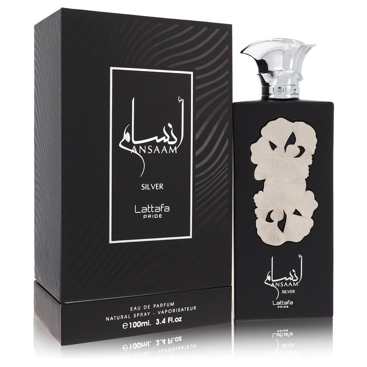 Lattafa Pride Ansaam Silver by Lattafa Eau De Parfum Spray (Unisex) 3.4 oz for Women