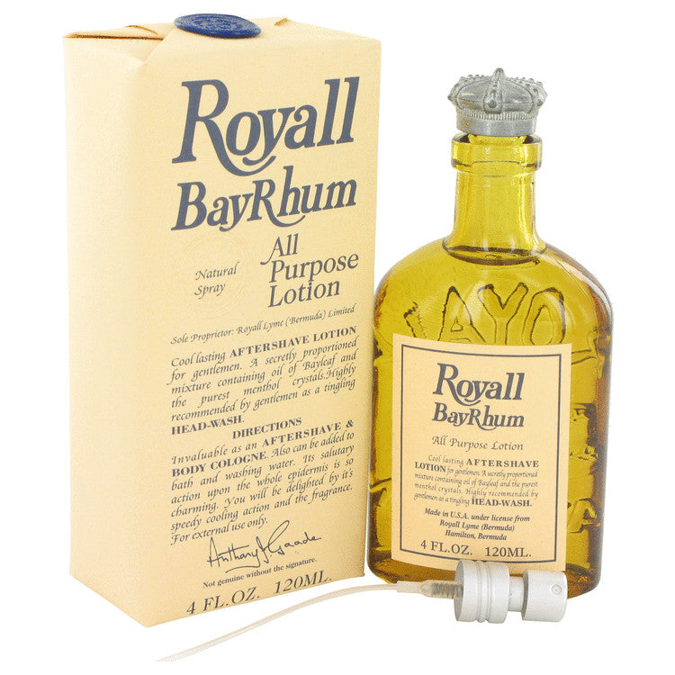 Royall Bay Rhum by Royall Fragrances All Purpose Lotion - Cologne with sprayer 4 oz for Men - PerfumeOutlet.com