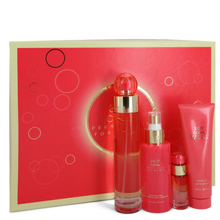 Perry Ellis 360 Coral by Perry Ellis Gift Set -- 3.4 oz Eau De Parfum Spray + .25 oz Mini EDP Spray  + 4 oz Body Mist Spray + 3 oz Shower Gel for Women - PerfumeOutlet.com