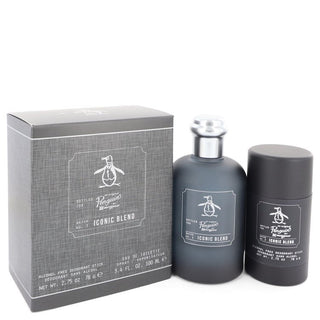 Original Penguin Iconic Blend by Original Penguin Gift Set -- 3.4 oz Eau De Toilette Spray + 2.75 oz Deodorant Stick for Men - PerfumeOutlet.com