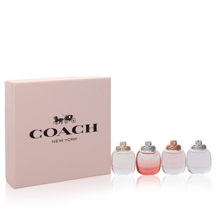 Coach by Coach Gift Set -- Coach .15 oz Mini EDP Spray + Coach .15 oz Mini EDT Spray + Coach Floral .15 oz Mini EDP + Coach Floral Blush .15 oz Mini EDP for Women - PerfumeOutlet.com